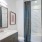Resident bathroom with high ceilings inside Rivermark Northern Liberties Apartment